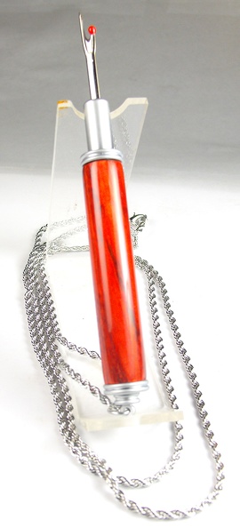 Magnetic Seam Ripper Necklace Satin in Bloodwood 1-2.jpg